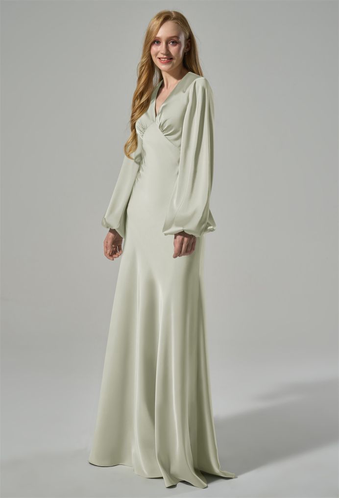 AW Hyacinth Satin Charmeuse Bridesmaid Dresses image3