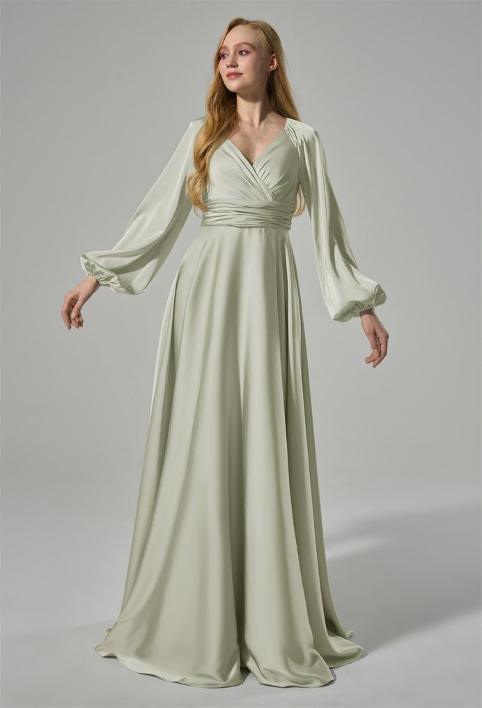 AW Clementina Satin Charmeuse Bridesmaid Dresses image1