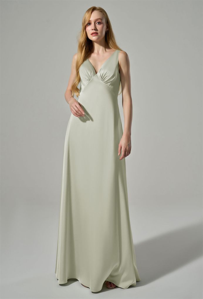 AW Kristina Satin Charmeuse Bridesmaid Dresses image4