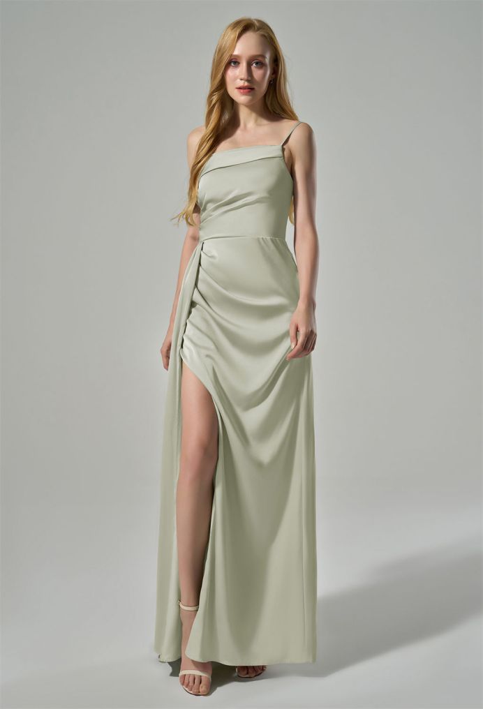 AW Kiera Satin Charmeuse Bridesmaid Dresses image4