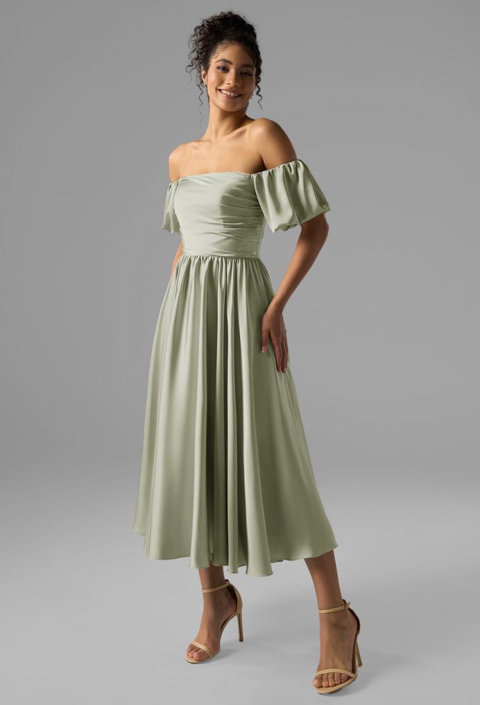 AW Kye Satin Charmeuse Bridesmaid Dresses image3