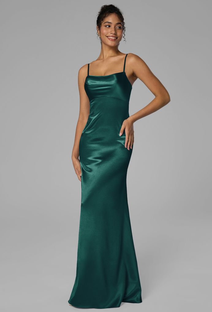 AW Morgan Crystal Satin Bridesmaid Dresses image4