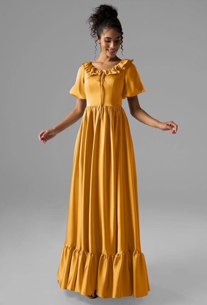 AW Sumayyah Satin Charmeuse Bridesmaid Dresses image3