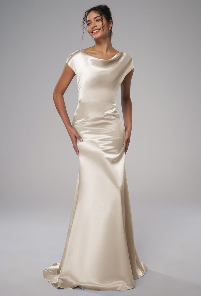 AW Louie Crystal Satin Bridesmaid Dresses image1