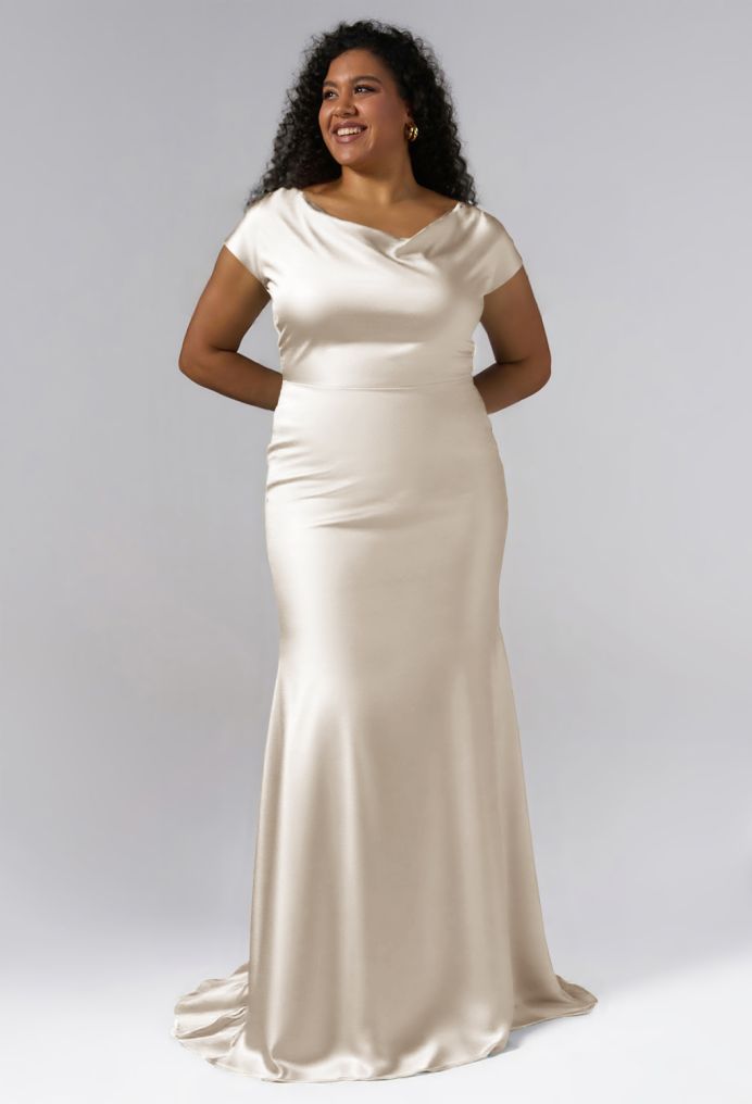 AW Louie Crystal Satin Bridesmaid Dresses image2