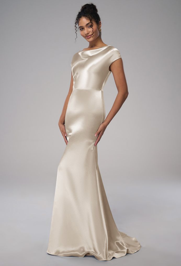 AW Louie Crystal Satin Bridesmaid Dresses image6