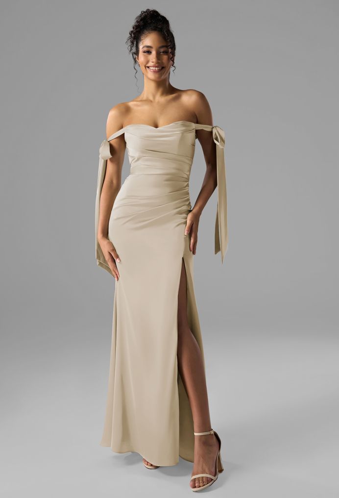 AW Shauna Satin Charmeuse Bridesmaid Dresses image1