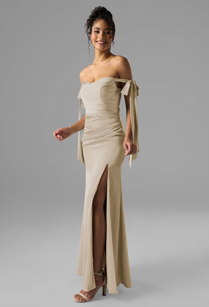 AW Shauna Satin Charmeuse Bridesmaid Dresses image5