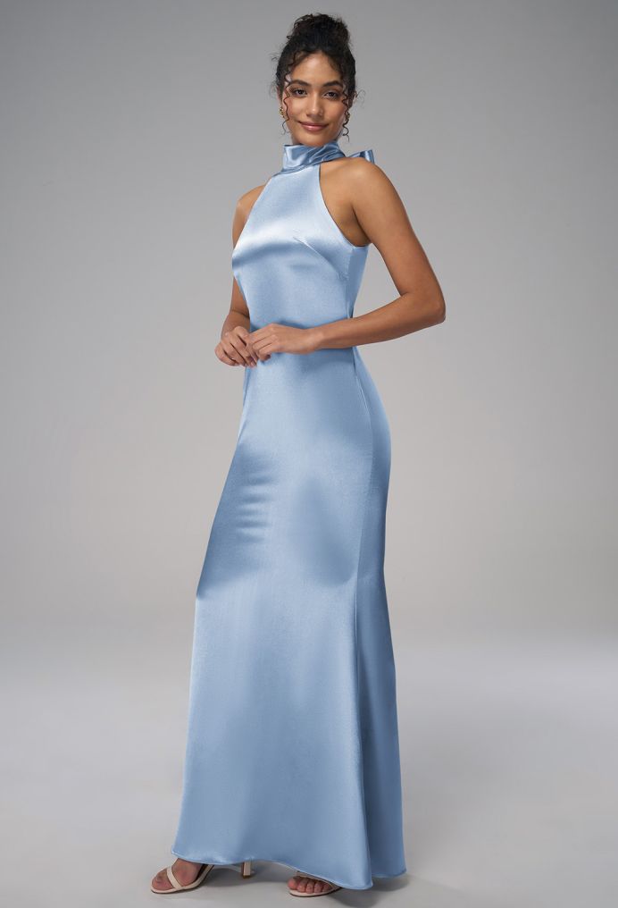 AW Elliot Crystal Satin Bridesmaid Dresses image3