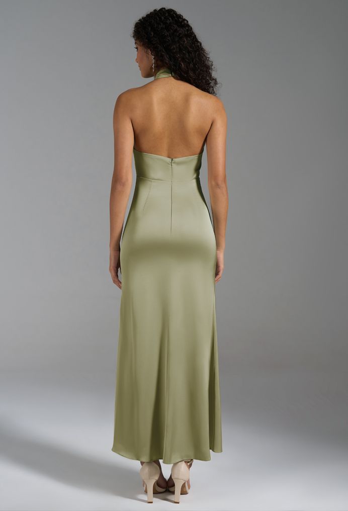 AW Huda Satin Charmeuse Bridesmaid Dresses image2