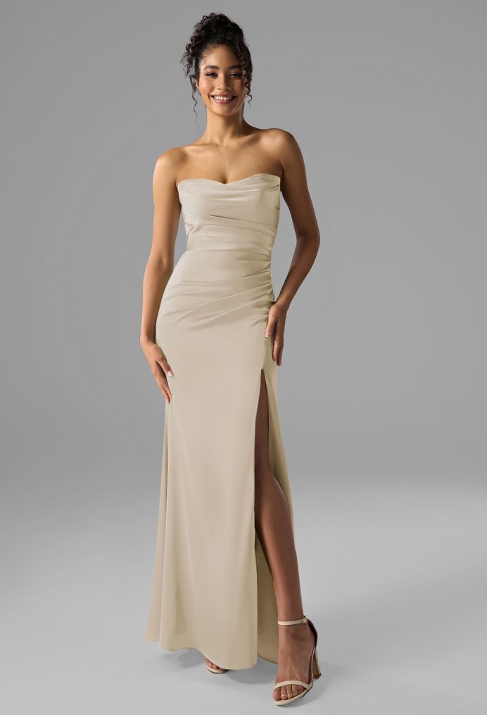 AW Terry Satin Charmeuse Bridesmaid Dresses image1