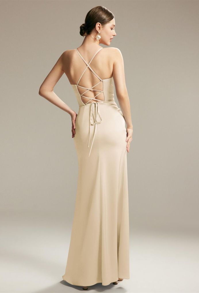 AW Fulcrum Satin Charmeuse Bridesmaid Dresses image2