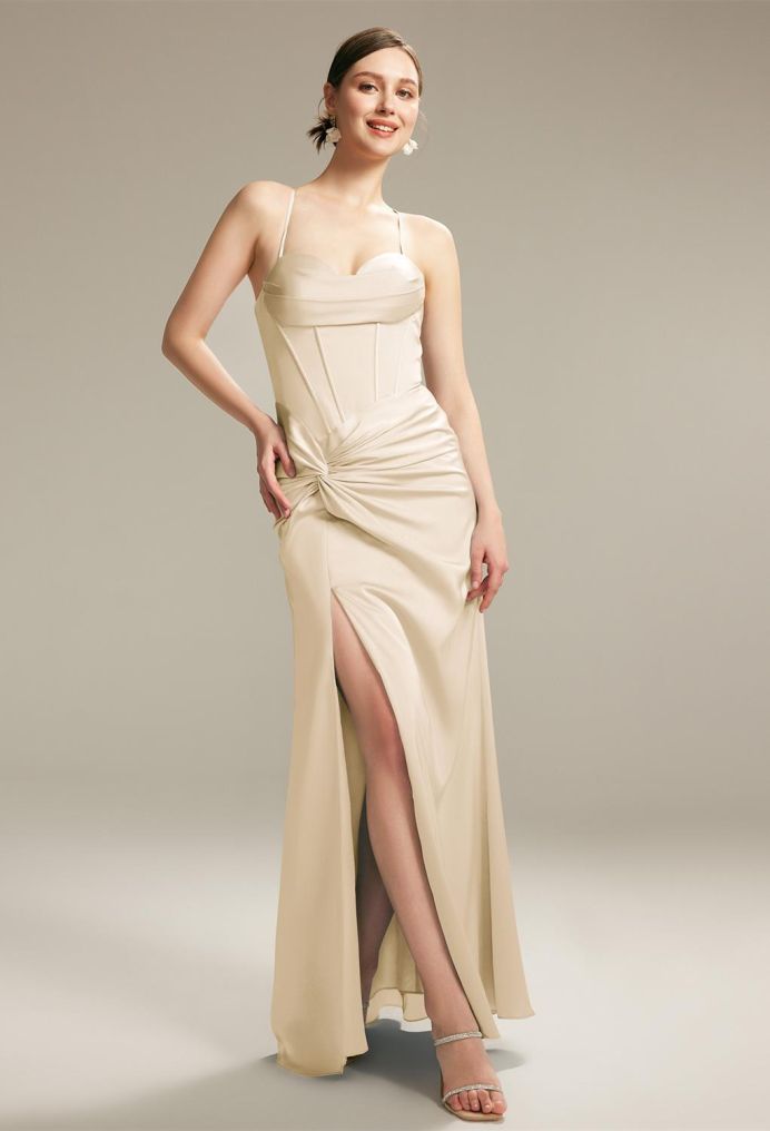 AW Fulcrum Satin Charmeuse Bridesmaid Dresses image1