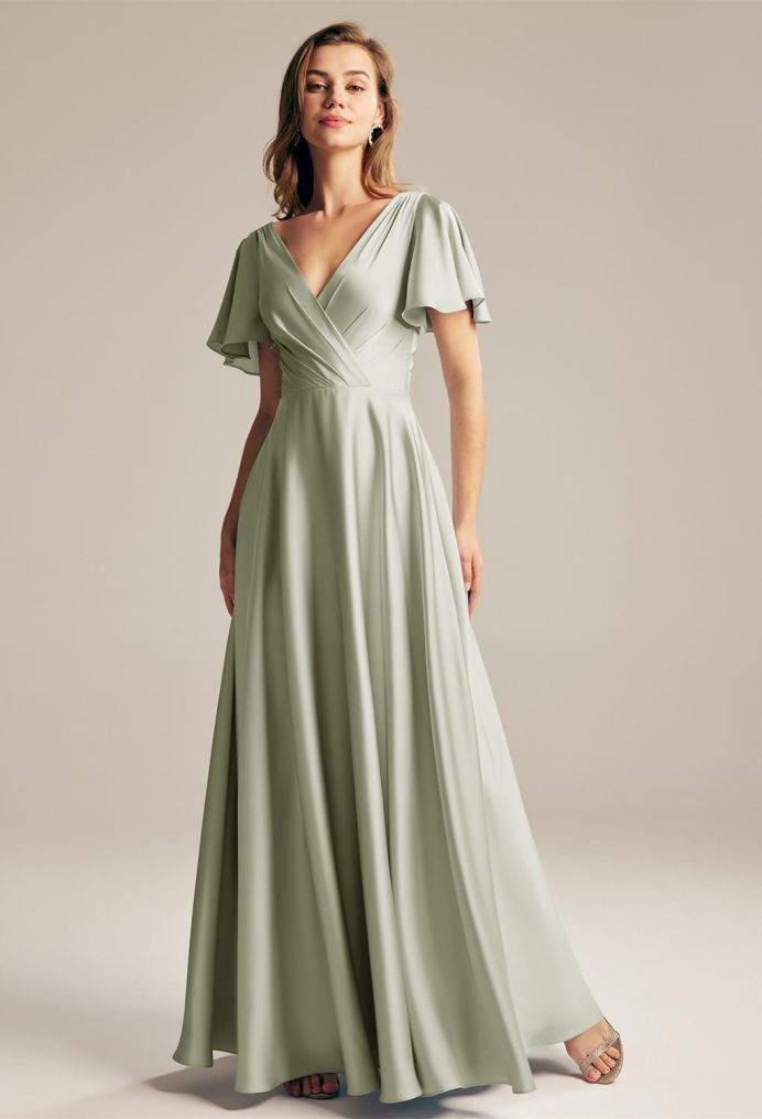 AW Furst Satin Charmeuse Bridesmaid Dresses image3