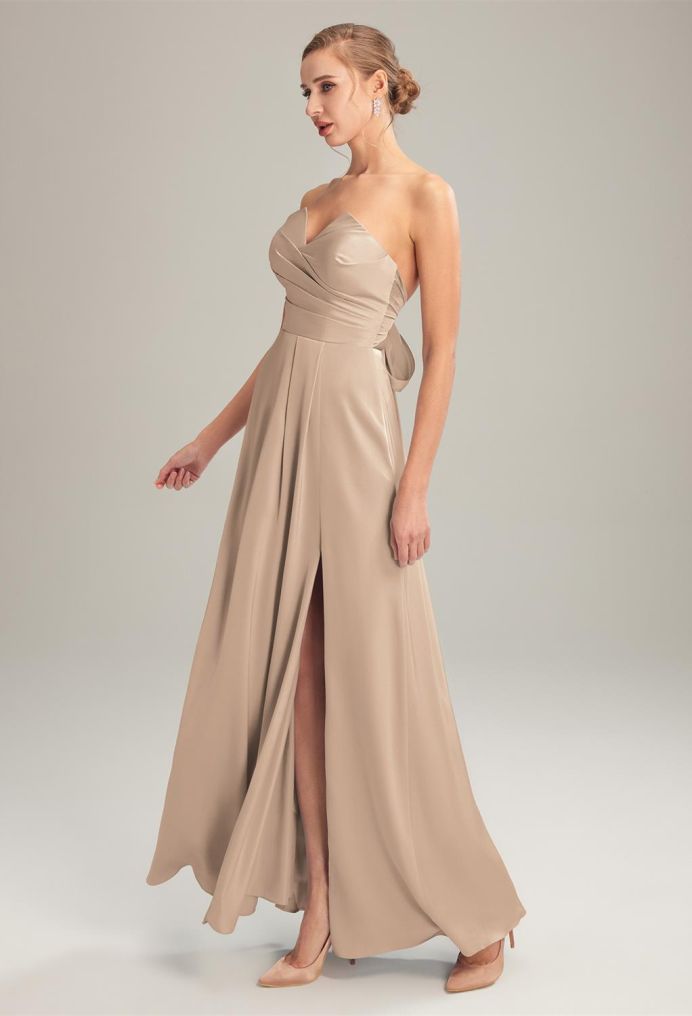AW Pasque Satin Charmeuse Bridesmaid Dresses image4