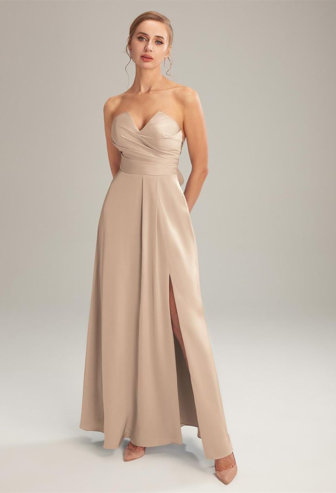 AW Pasque Satin Charmeuse Bridesmaid Dresses image1