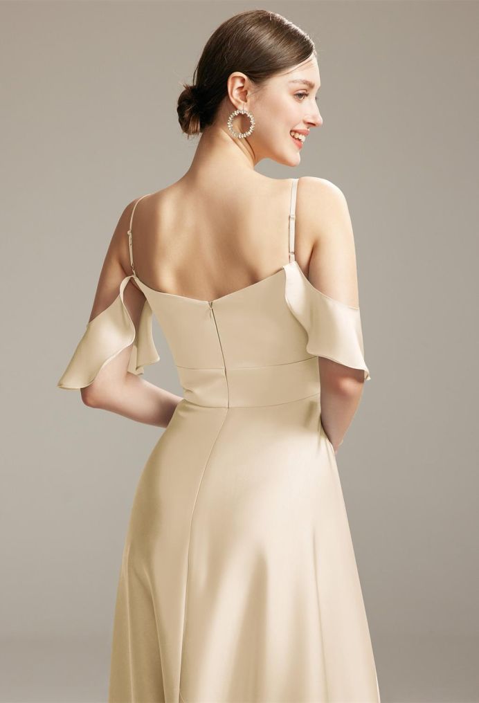 AW Ridge Satin Charmeuse Bridesmaid Dresses image4
