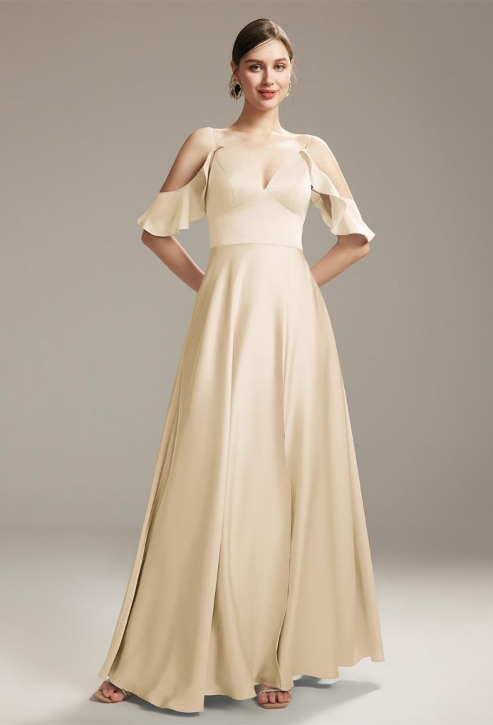 AW Ridge Satin Charmeuse Bridesmaid Dresses image1
