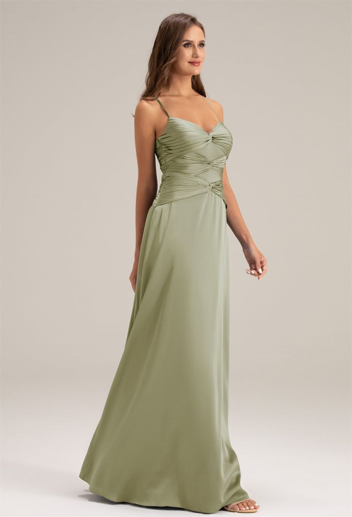 AW Selma Satin Charmeuse Bridesmaid Dresses image4