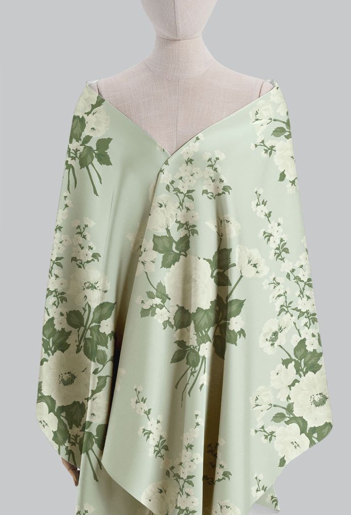 AW Satin Charmeuse Fabric for Fashion Dress Mottled Moss Fabrics & Swatches image3