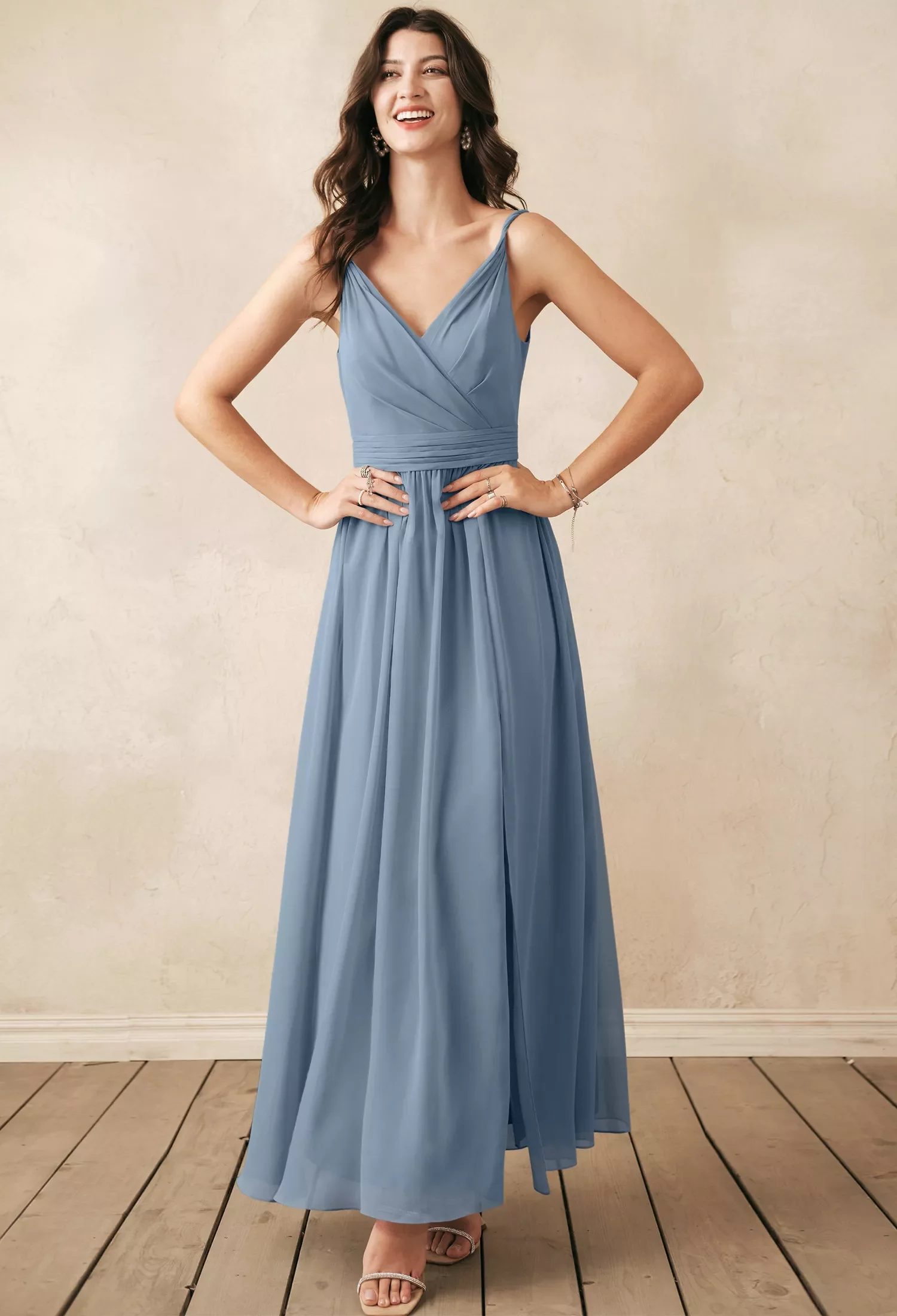 dark hunter green bridesmaid dresses near lehi Hunter Green Lace Sleeves V-neck A-line Tulle Tea-length Bridesmaid Dr –  SposaBridal main image 1