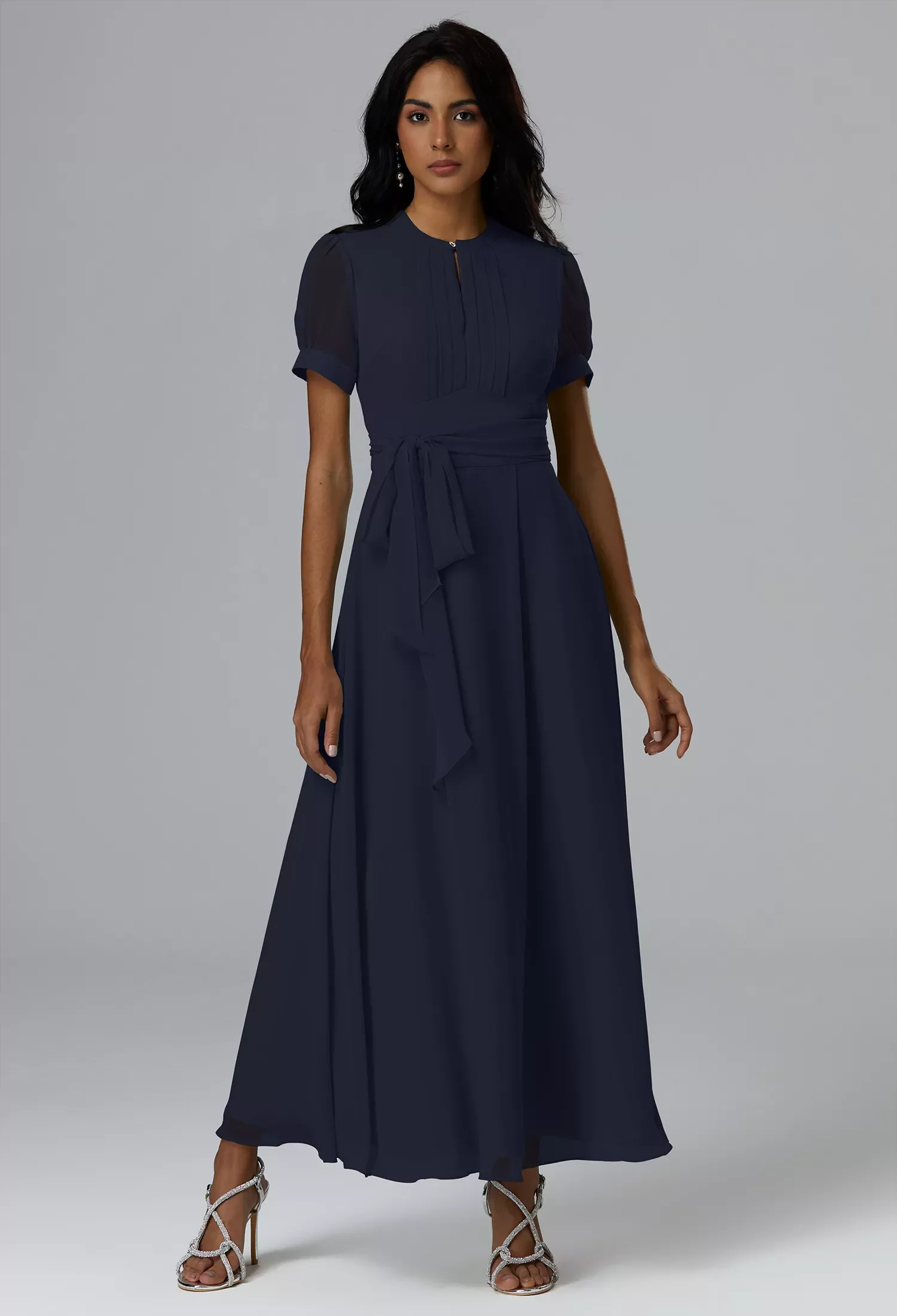 sachin and babi light blue dress Grey Bridesmaid Dresses main image 0