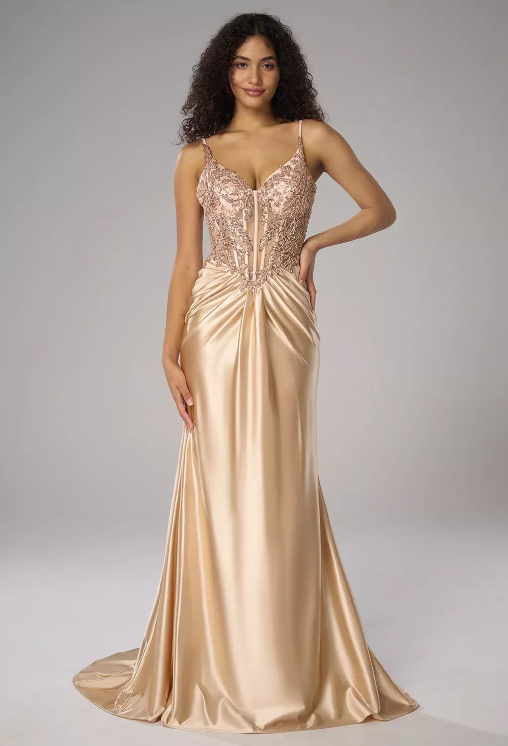 sachin and babi light blue dress Champagne Gold Luxury Evening Dress, One-shoulder Mid-length Elegant  Dresses, French Romantic Birthday Party Formal Dress