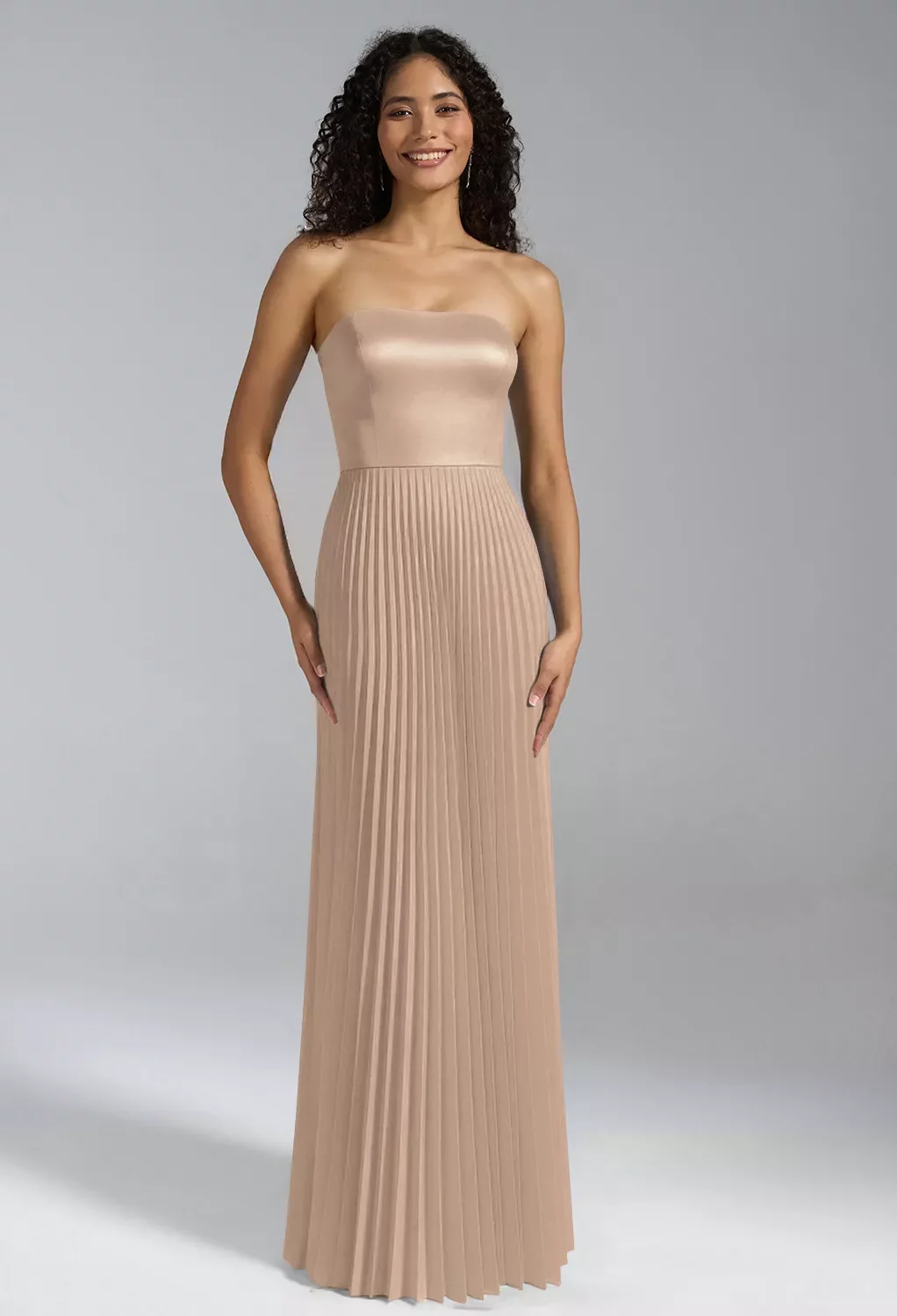 long straight evening dresses uk Satin Maxi A-Line Dress With Side Split – UME London main image 1