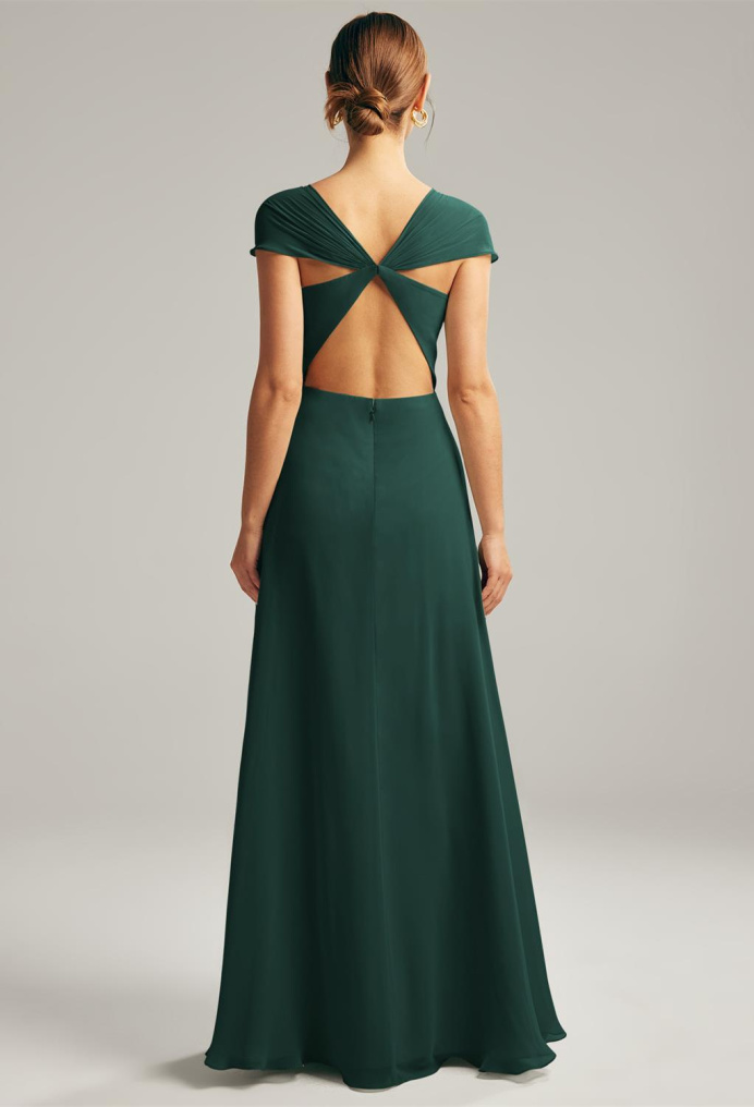 AW Cathryn Dark Emerald  Floral Bridesmaid Dresses