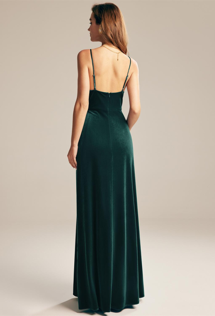 AW Mona Hunter Green  Floral Bridesmaid Dresses