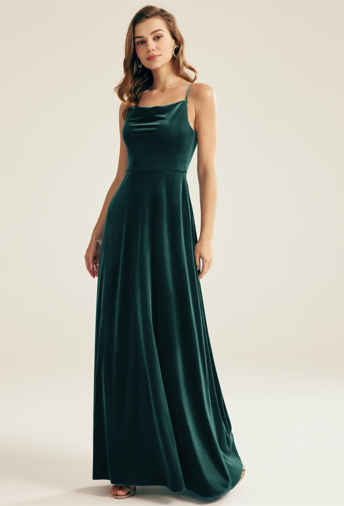 AW Leeward Hunter Green  Floral Bridesmaid Dresses