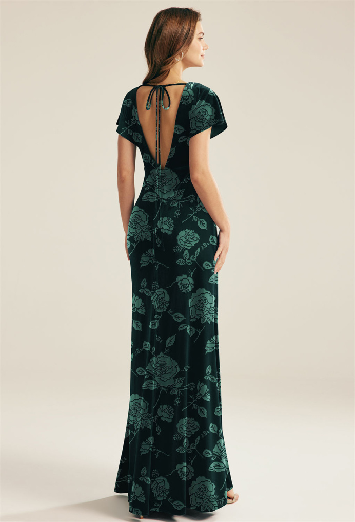 AW Meara Emerald Ethereal Rose  Floral Bridesmaid Dresses