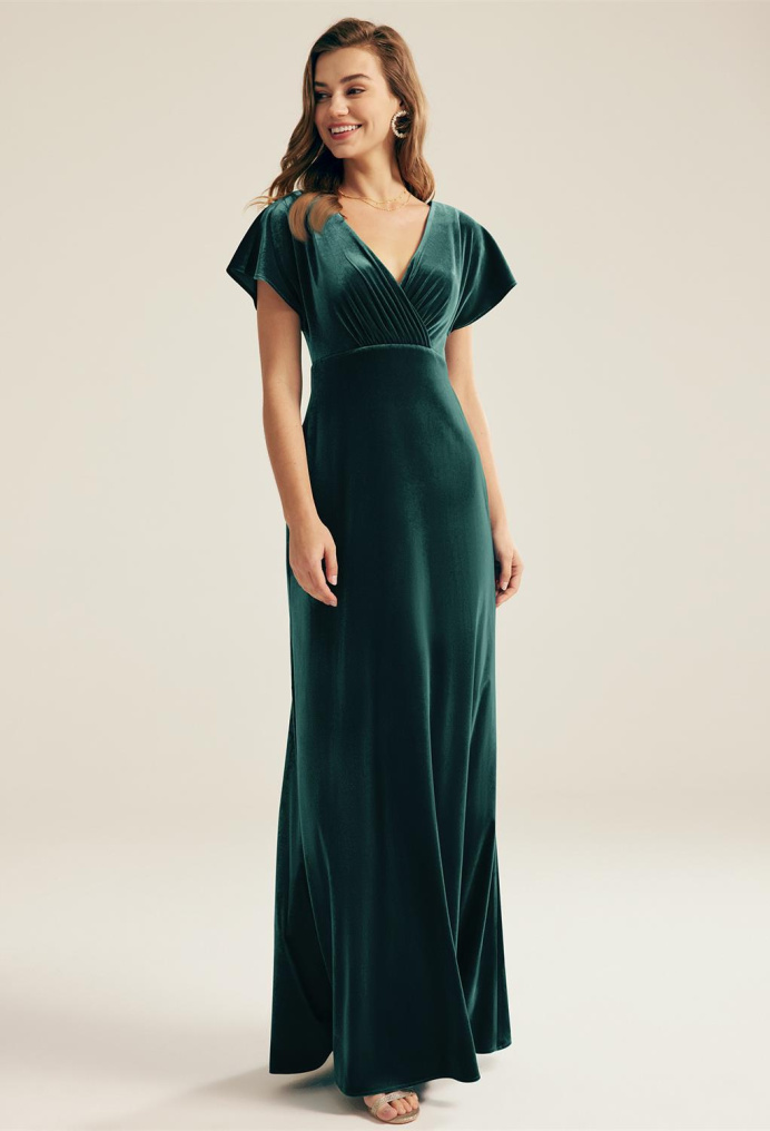 AW Meara Hunter Green  Bridesmaid Dresses