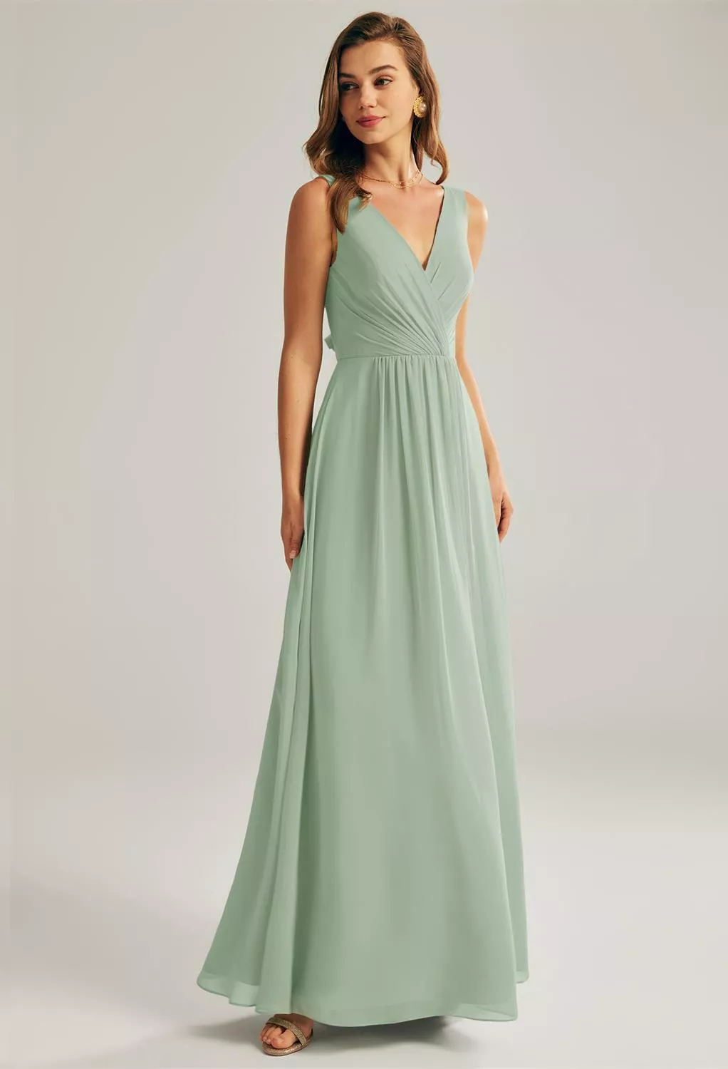 Sage Green, Dusty Sage Maternity Bridesmaid Dresses | AW.Bridal UK