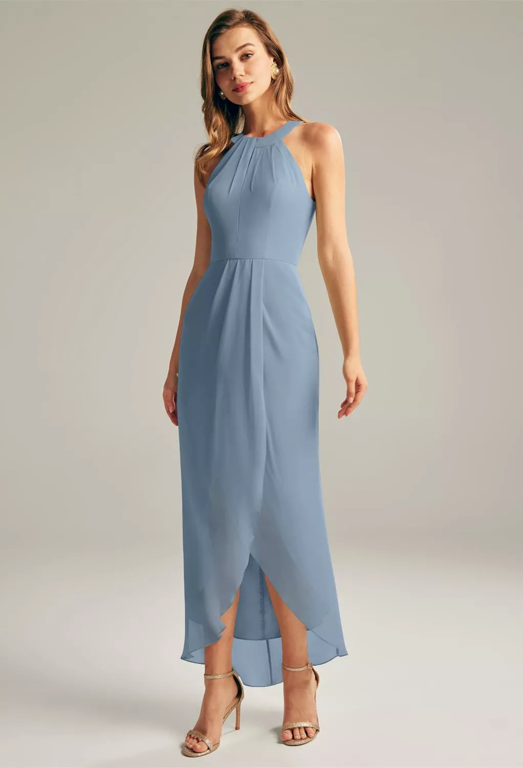 Light Dusty Blue Garden Wedding Guest Dresses | AW.Bridal UK