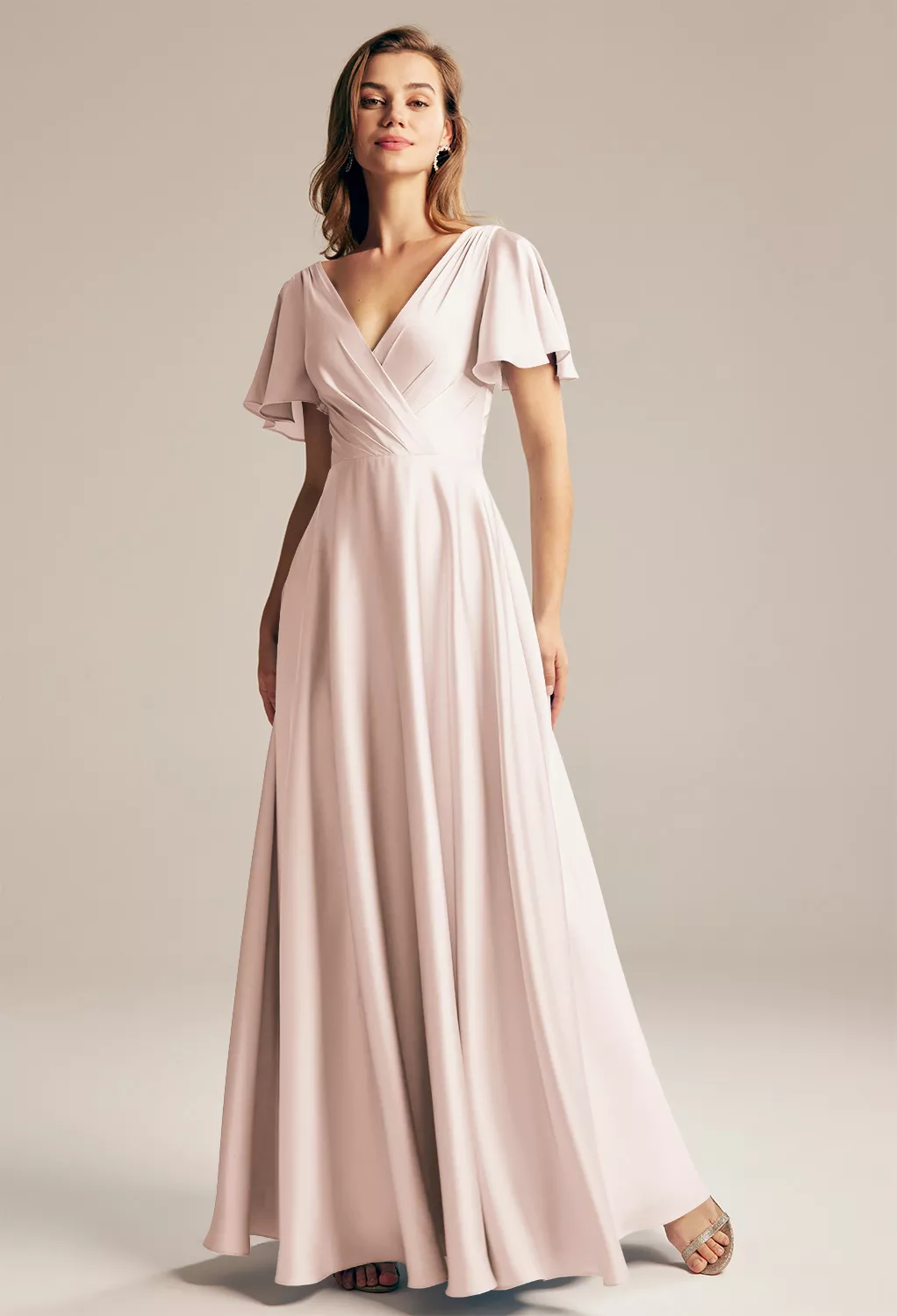 apricot bridesmaid dresses uk Abbie Dress in Apricot Crush
