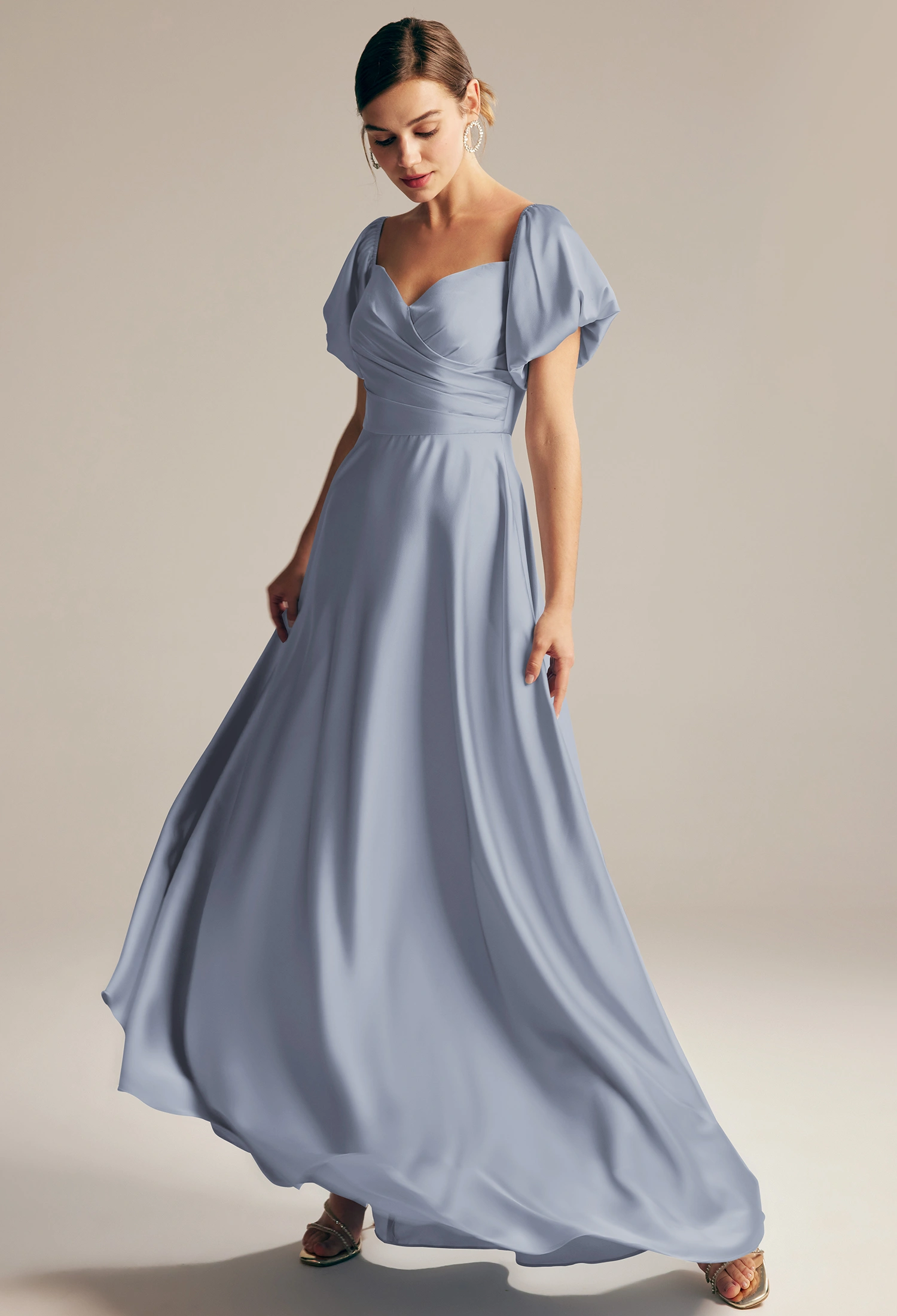 blue grey bridesmaid dresses uk Dusty Blue Bridesmaid Dresses