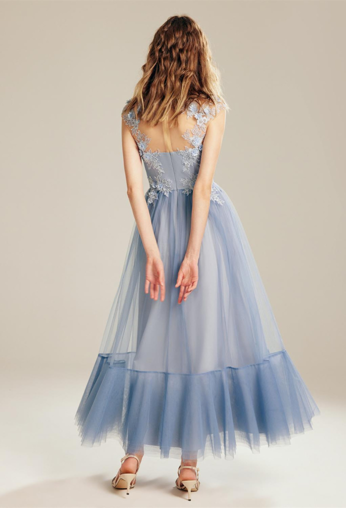 AW Millie Dusty Blue  Wedding Guest Dresses
