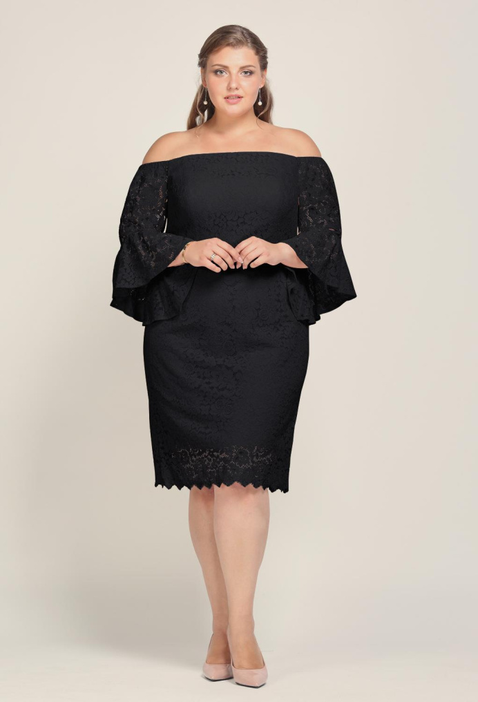 AW Odette Black  Plus Size Dresses