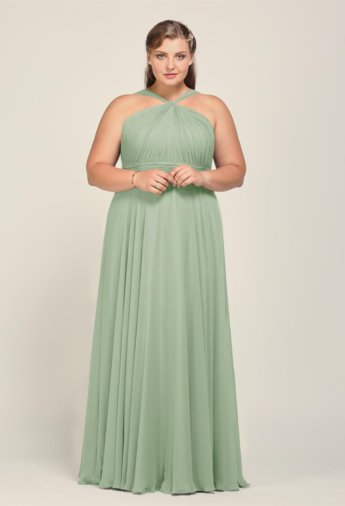 AW Zena Sage Green  Plus Size Dresses