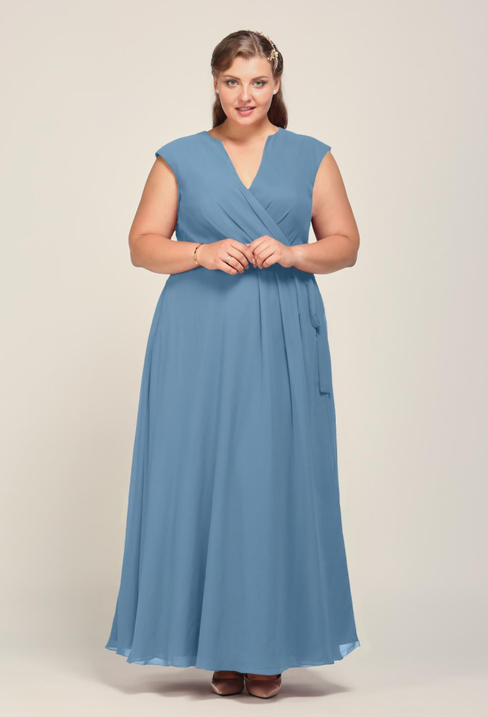 AW Darla Dusty Blue  Plus Size Dresses