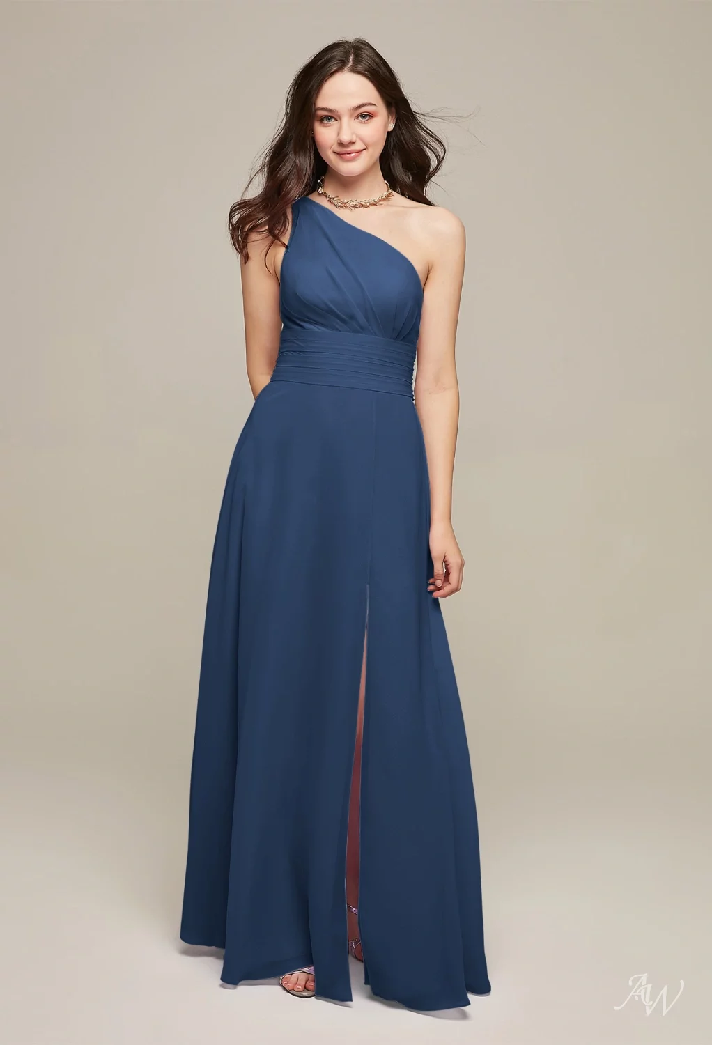 long merlot bridesmaid dresses Dark Navy Bridesmaid Dresses Uk Bonnie V-Neck Chiffon Bridesmaid Dress main image 1