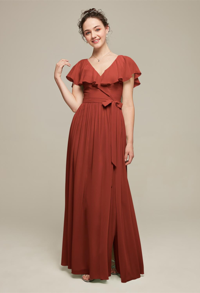 AW Bethany Rust  Plus Size Dresses