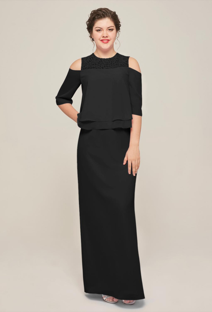AW Judy Black  Mother of the Bride Dresses