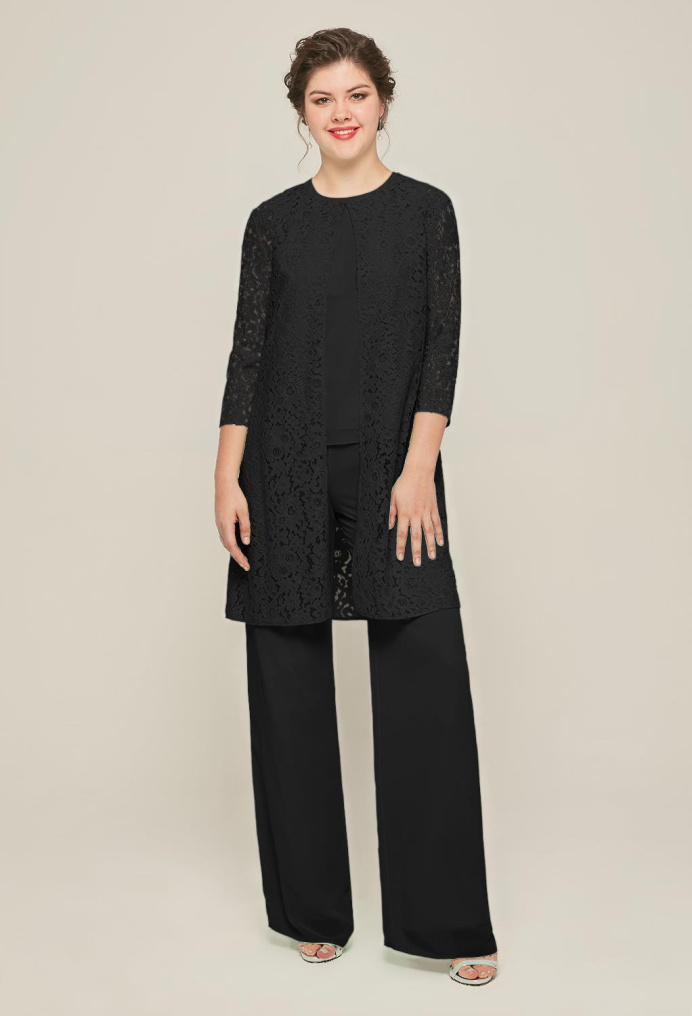 AW Karin Black  Pants Mother of the Bride Dresses