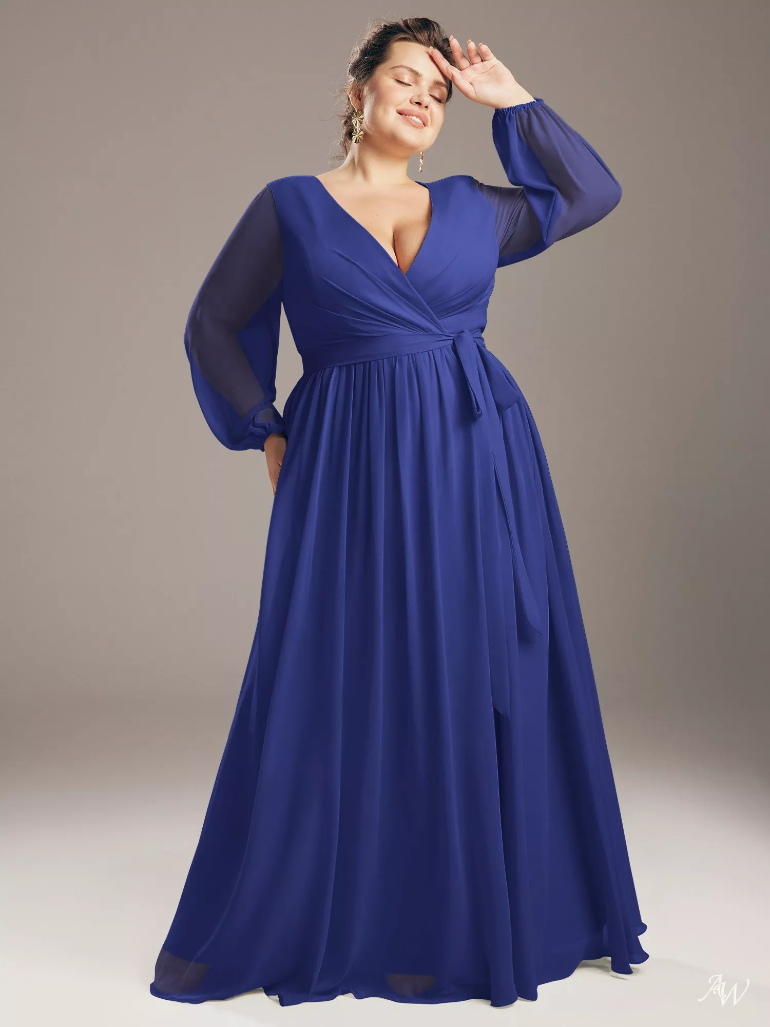 blue dress for baby girl Zenobia Plus Size Evening Dress in Royal Blue