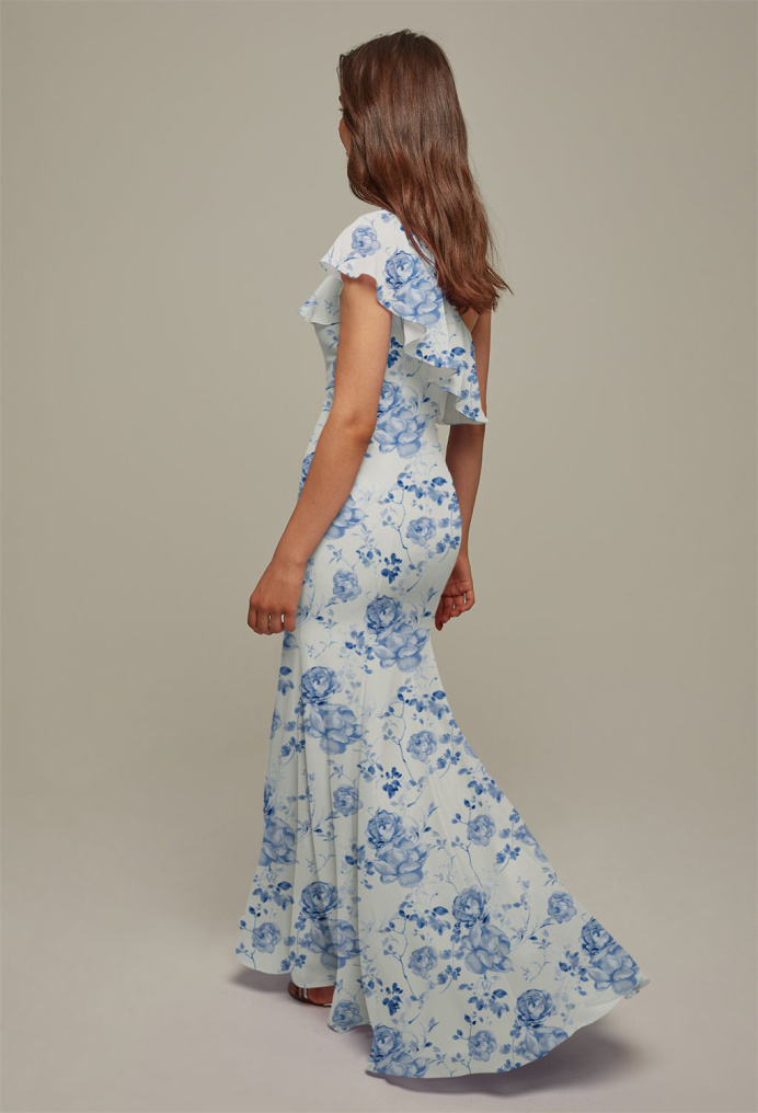 AW Felicia Blue Botanical Floral  Wedding Guest Dresses