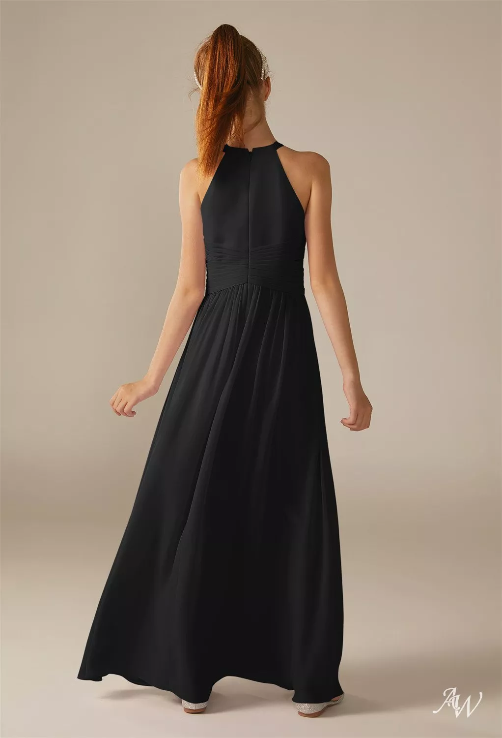 bridesmaid dresses uk black Cressida Satin Asymmetric Dress
