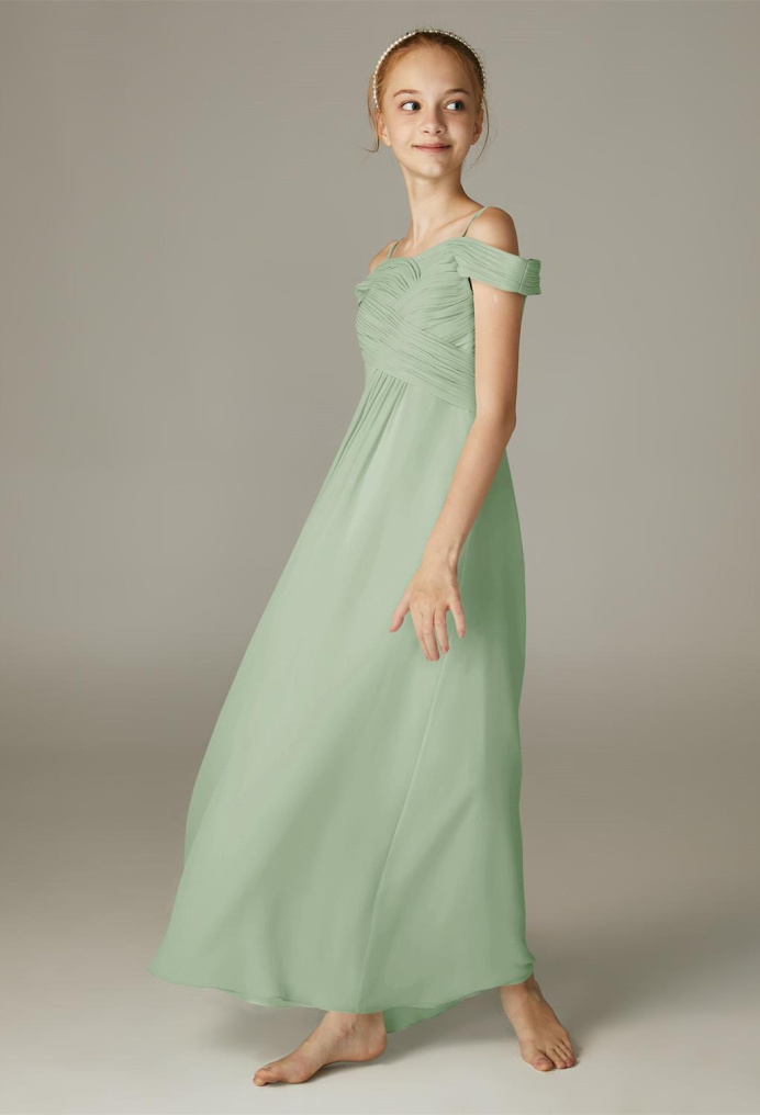 AW Olina Sage Green  Junior Bridesmaid Dresses