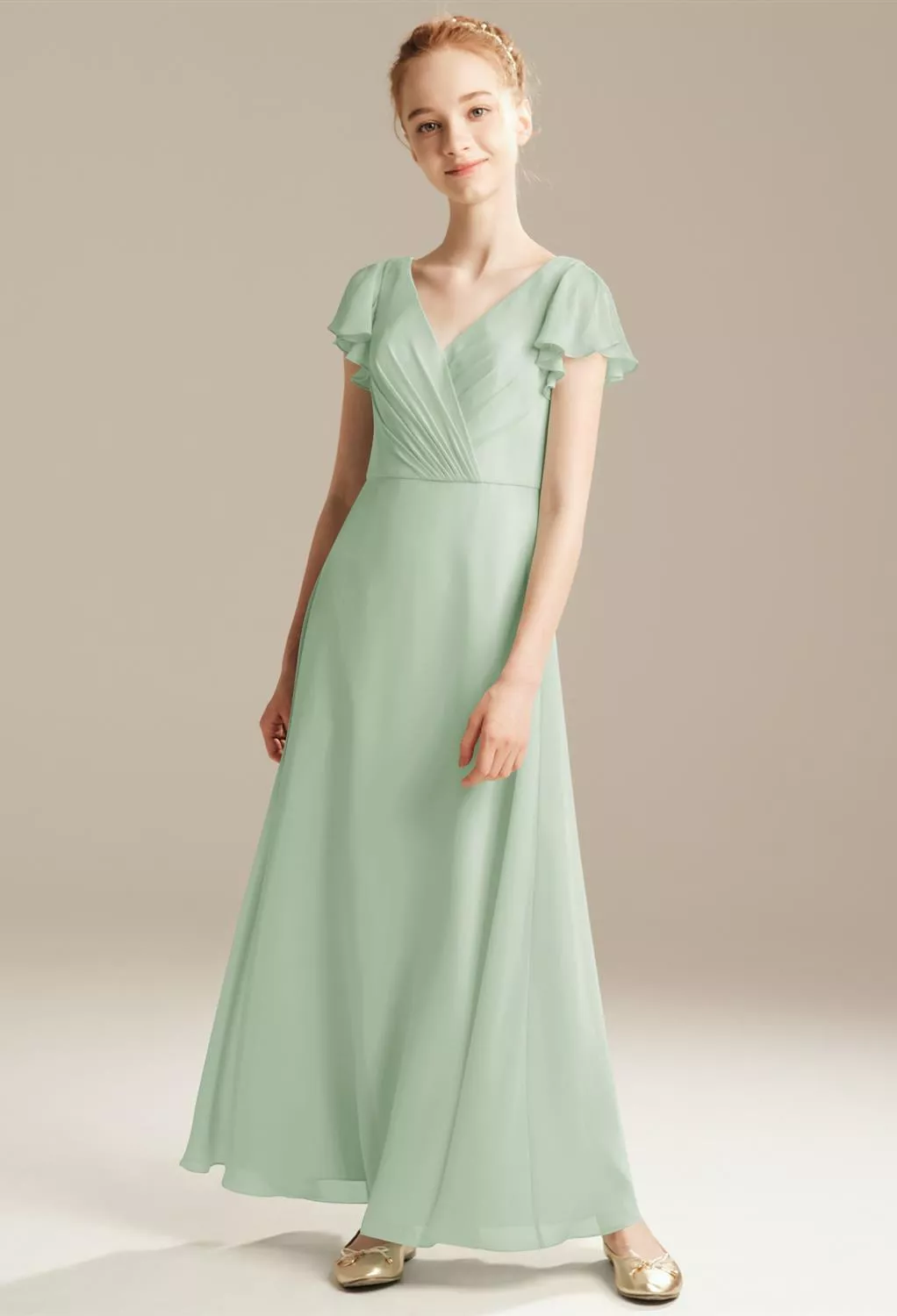princess polly baby blue dress T718 | Stylish Crepe Junior and Flower Girl Dresses main image 0